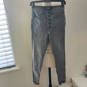 Gray Express Skinny High Rise jeans